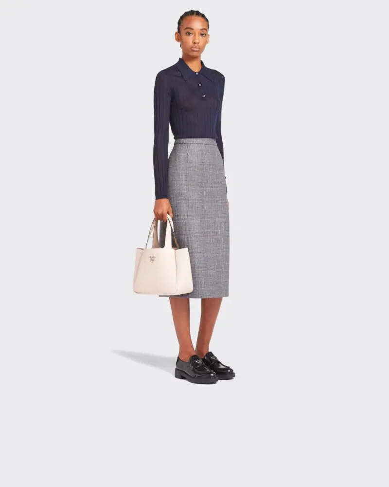 Prada Flou White Tote Bag - Image 13