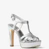 Michael Michael Kors Catalina Glitter T-Strap Platform Sandals-20227062