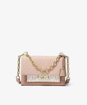 Michael Kors Cece Extra-Small Color-Block Logo Crossbody Bag, Pink-20249066