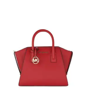 Michael Kors Avril Small Top Zip Flame Pebble Leather Satchel-20237778