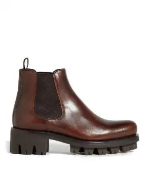 Prada Leather Lug Chelsea Boots-20227901