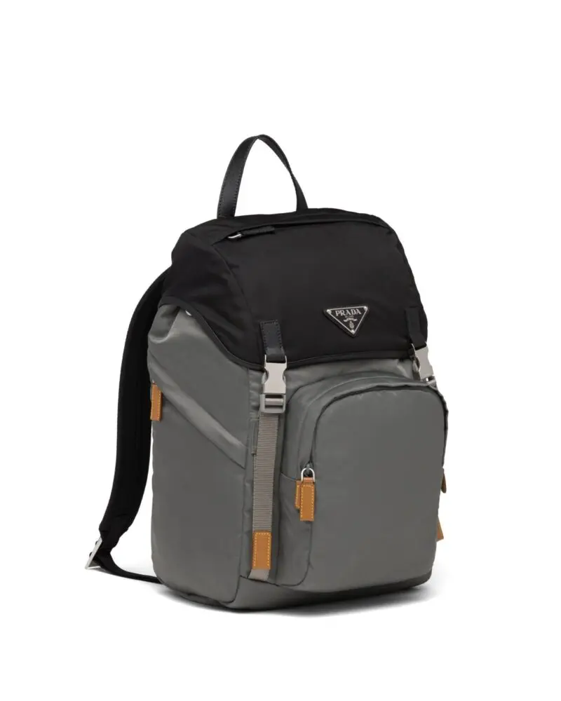 Prada Nylon Backpack, Marble Gray / Black - Image 3