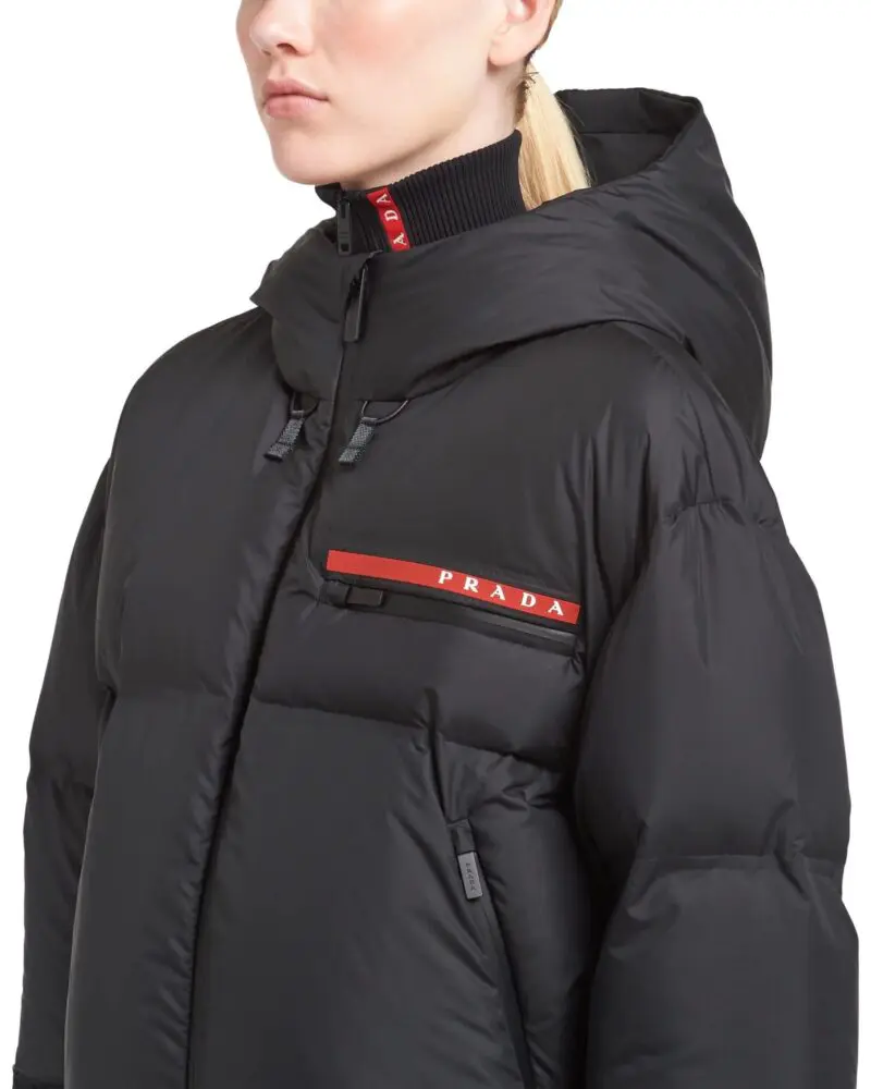 Prada Technical Nylon Puffer Jacket, Black - Image 6