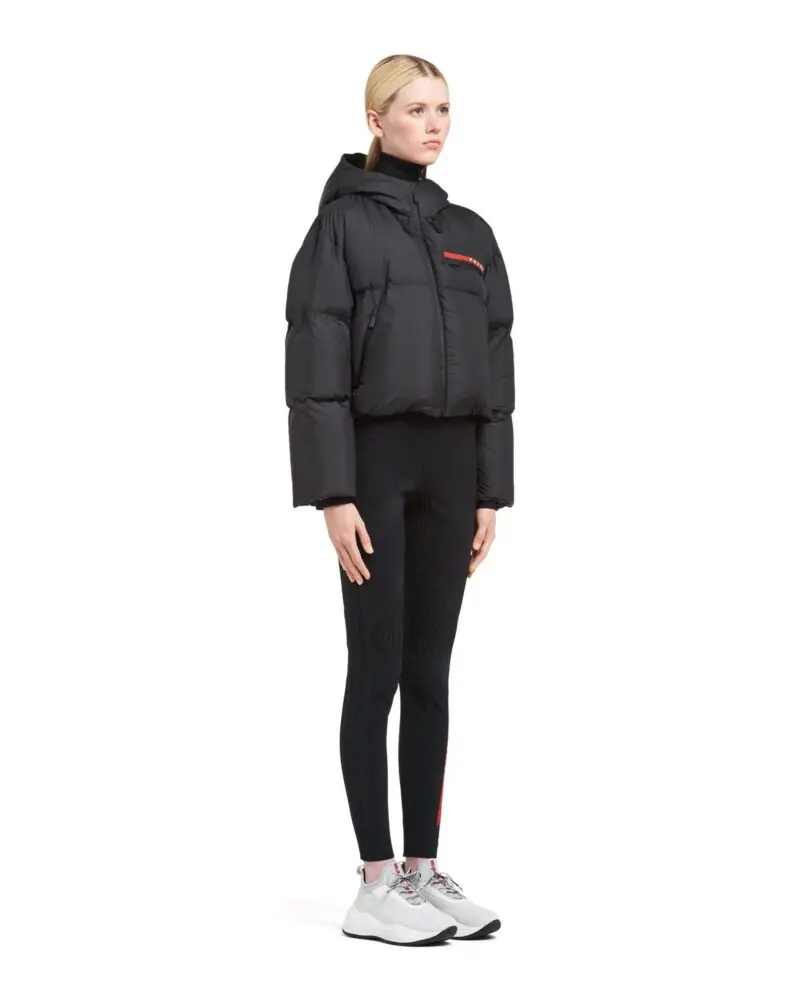 Prada Technical Nylon Puffer Jacket, Black - Image 4