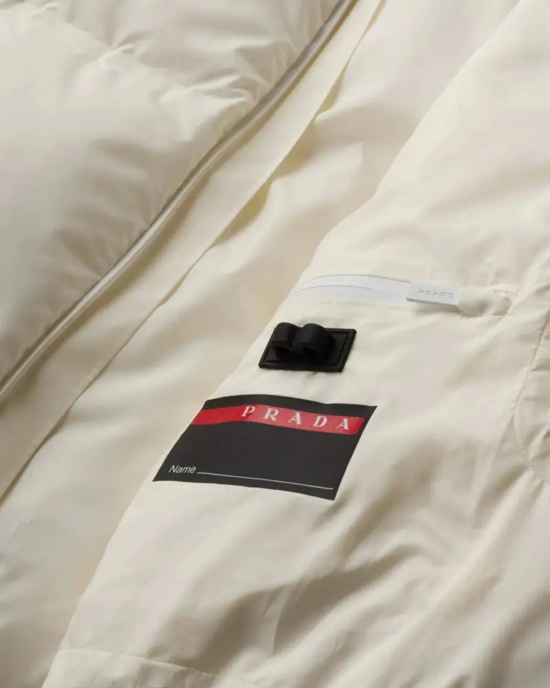 Prada Technical Nylon Puffer Jacket, White - Image 8