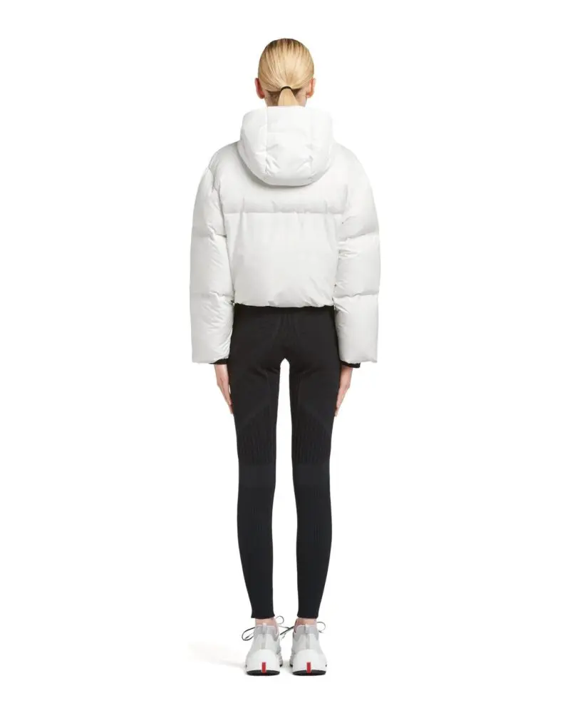 Prada Technical Nylon Puffer Jacket, White - Image 5