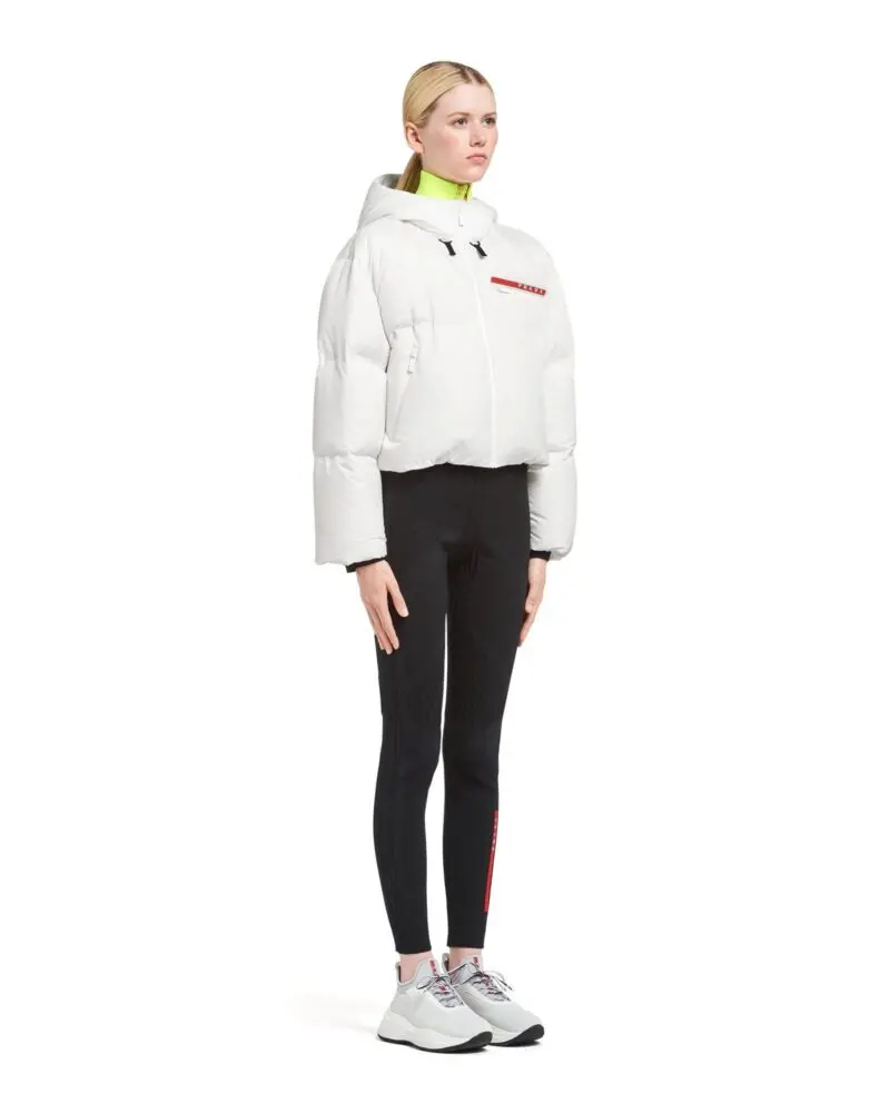 Prada Technical Nylon Puffer Jacket, White - Image 4