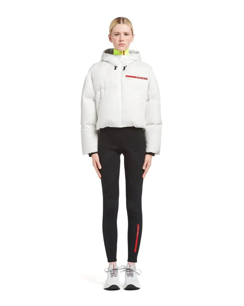 Prada Technical Nylon Puffer Jacket, White - Image 3