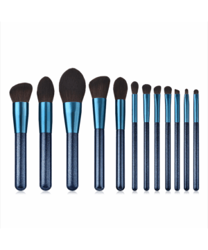 12-Piece Makeup Brush Set - Synthetic Hair, Foundation & Eye Brushes