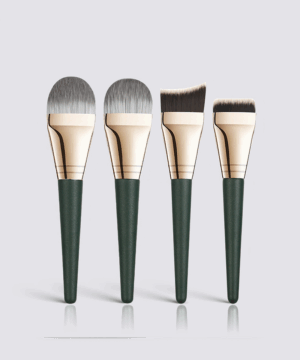 4 PCS Vegan Body Mask & Foundation Brush Set – Synthetic Hair Buffing Brushes for Liquid & Cream Cosmetics