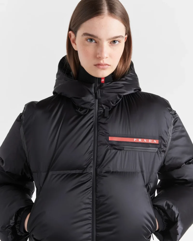 Prada cropped technical nylon down jacket - image 4