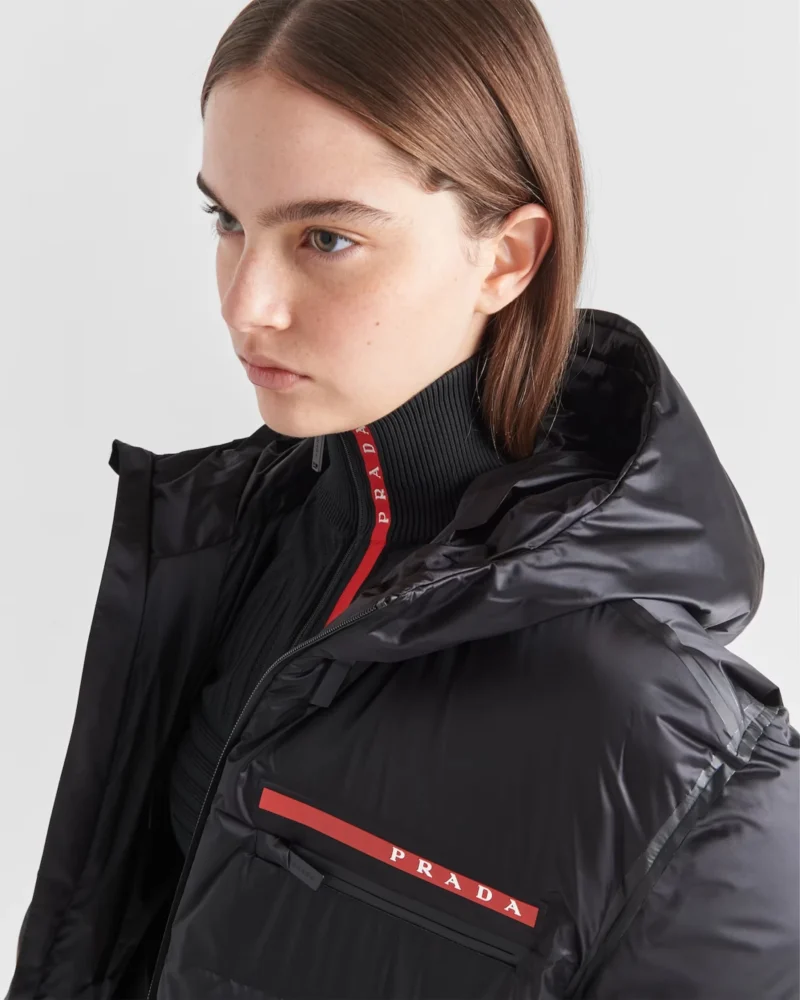 Prada cropped technical nylon down jacket - image 5