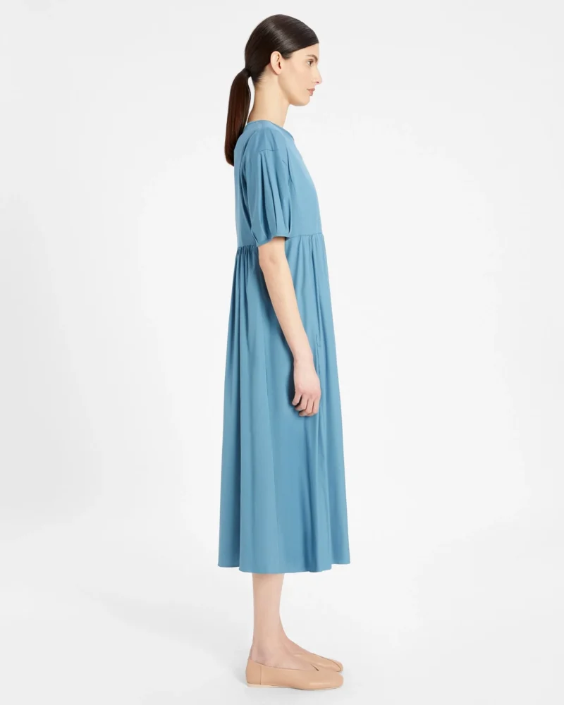 ‘s max mara cotton poplin light blue dress - image 4