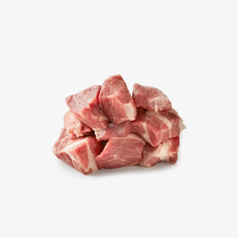 Pasture-raised heritage boneless pork stew meat, non-gmo, raised w/o antibiotics