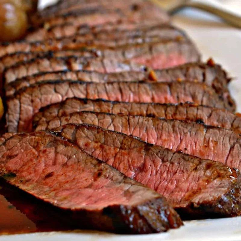 100% grass-fed local beef top round london broil - image 2