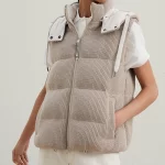 Noralux Down Cashmere Padded Knit Vest