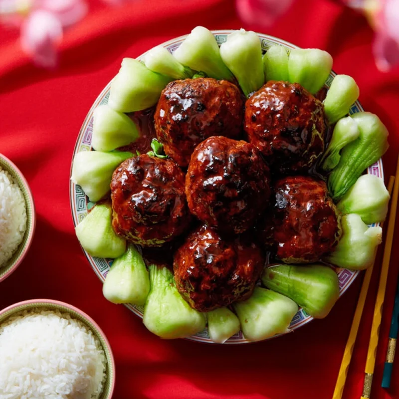 Shangahai Braised Lion's Head Meatballs (4) 红烧狮子头