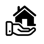 Hand holding house icon 260nw 1211432704