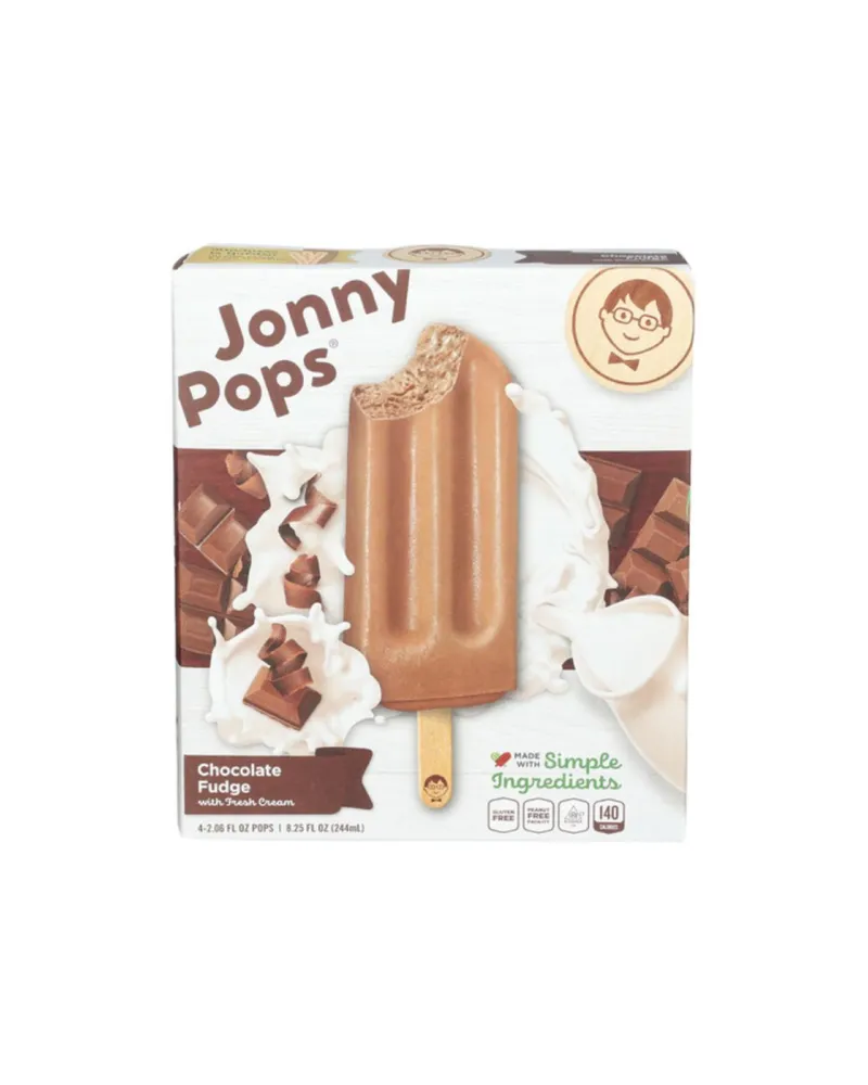 Jonny pops chocolate fudge with fresh cream frozen 4 pack bars 4 x 8 25 fl oz 01