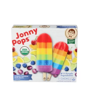 Jonny Pops Organic Rainbow Fruit Stacks Frozen Bars 8 Pack 8 ct