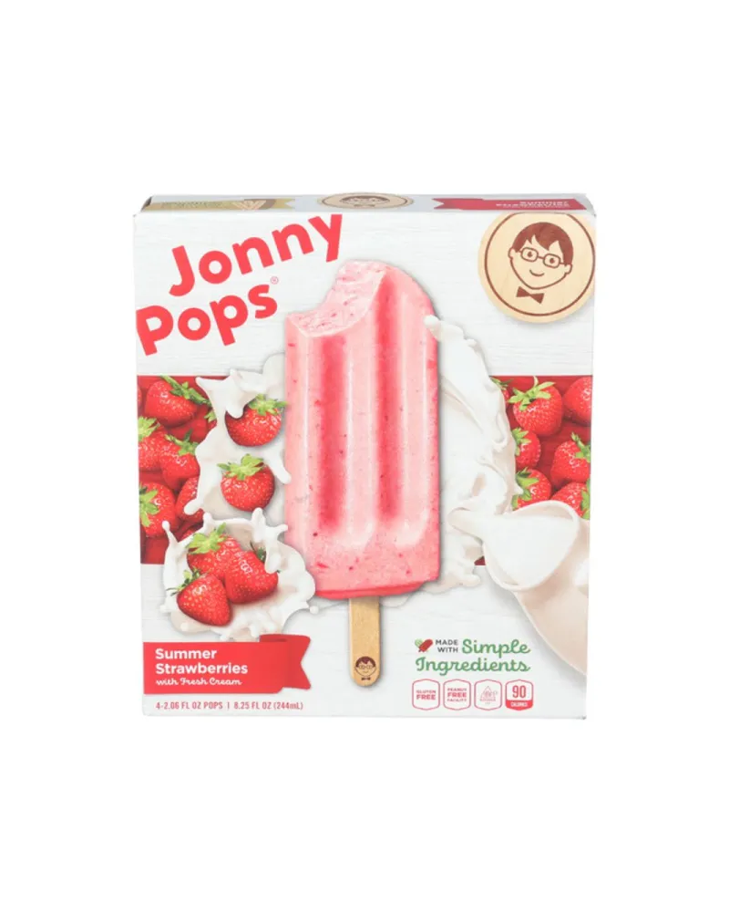 Jonny pops organic red white boom frozen bars 8 pack 8 x 2 06 fl oz