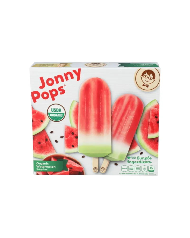 Jonny pops organic watermelon frozen bars 8 pack 8 x 14 8 fl oz 01