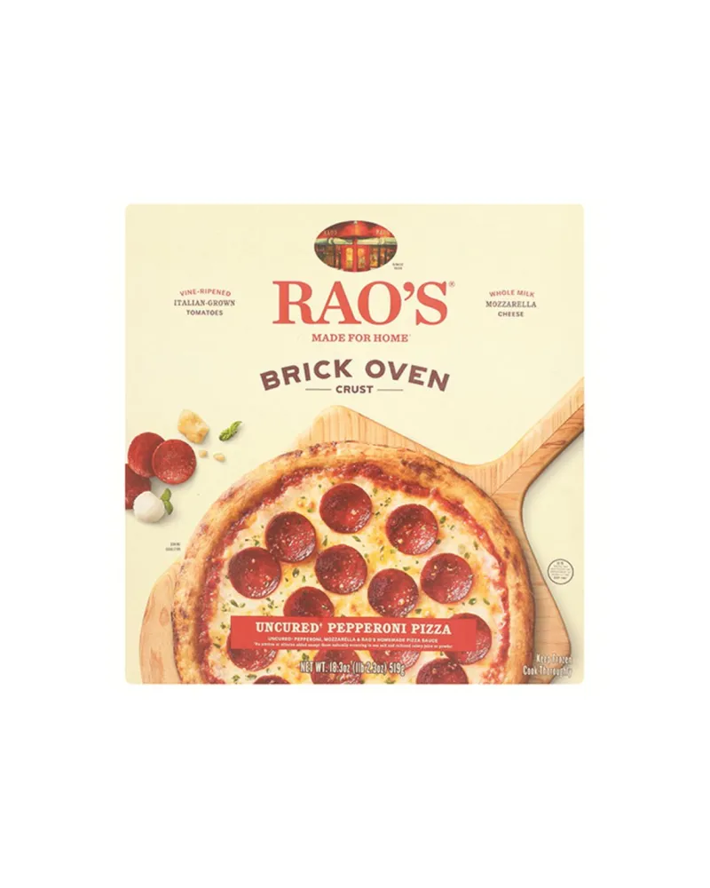 Raos homemade uncured pepperoni brick oven crust pizza 18 3 oz 01