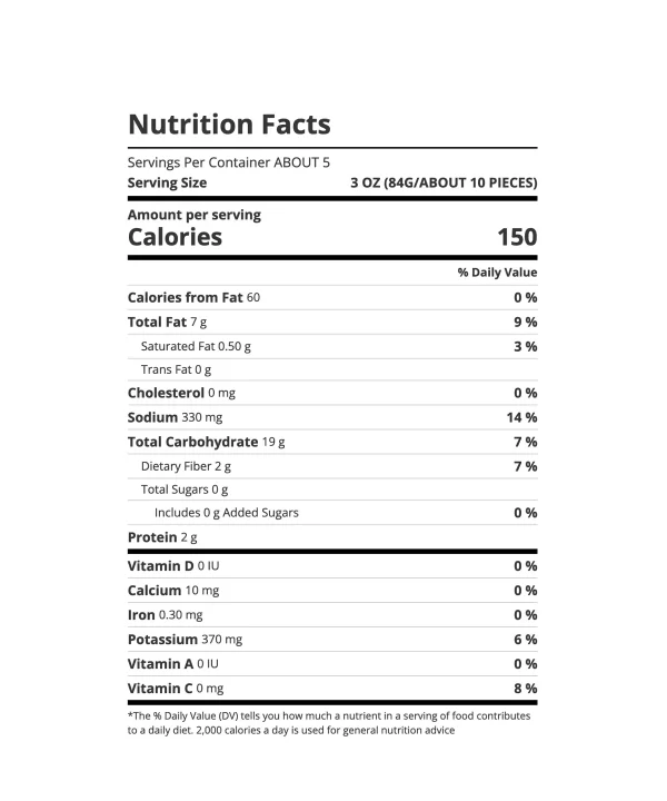 Sprouts organic potato bites nutrition