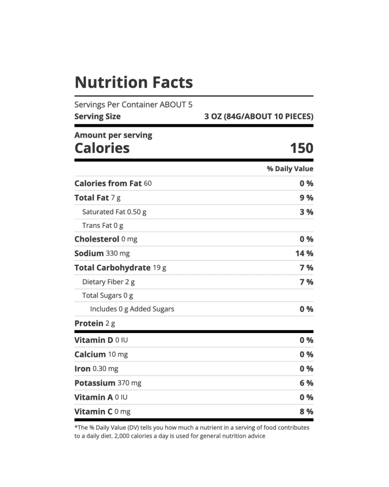 Sprouts organic potato bites nutrition