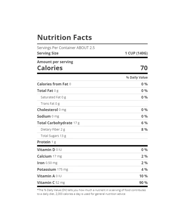 Sprouts cut tropical fruit 12 oz nutrition