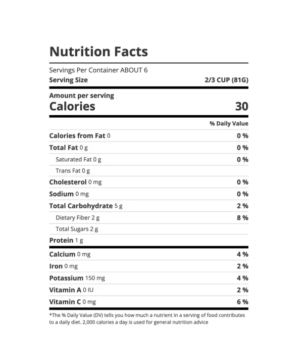 Sprouts organic green beans nutrition