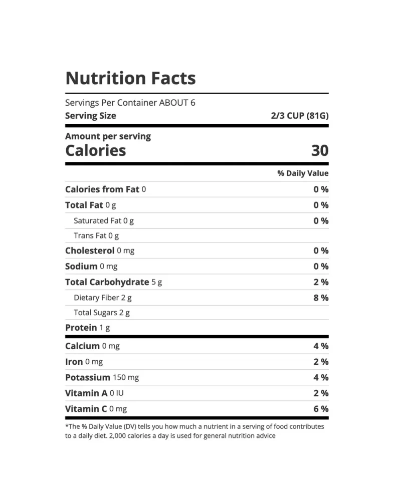 Sprouts organic green beans nutrition