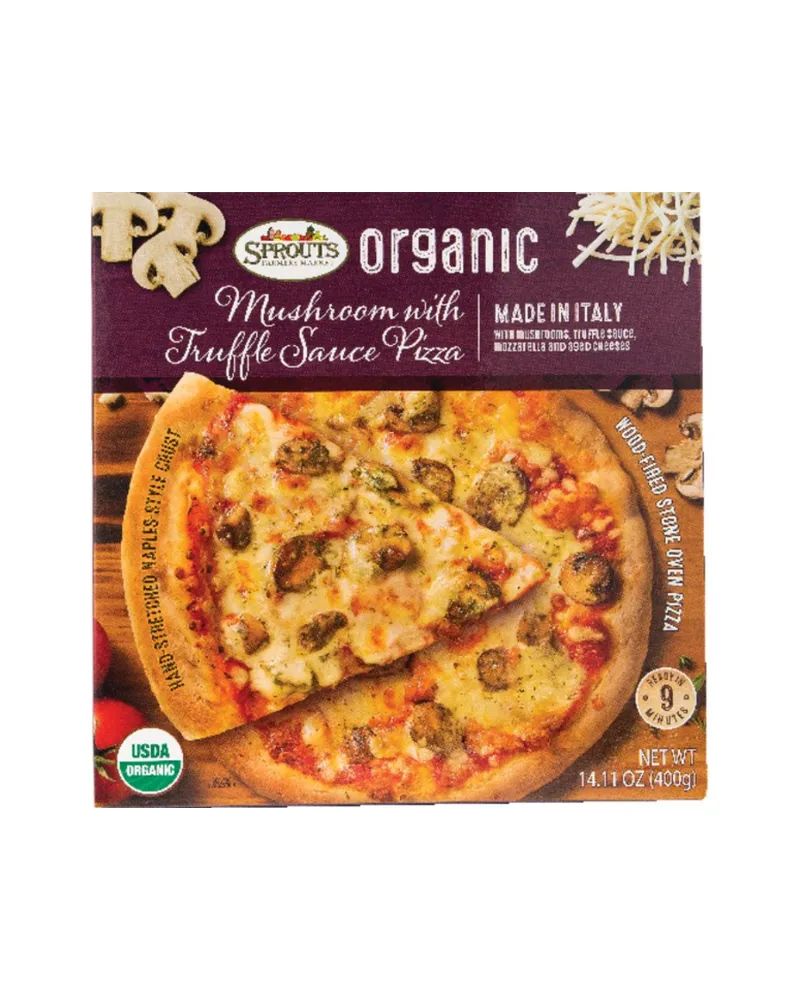 Sprouts organic mushroom with truffle sauce pizza 14 11 oz 01