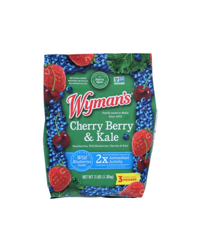 Wymans strawberry blueberry cherry with kale 3 lb 01