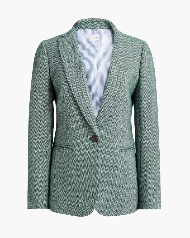 J. Crew factory herringbone wool-blend holland blazer - image 5