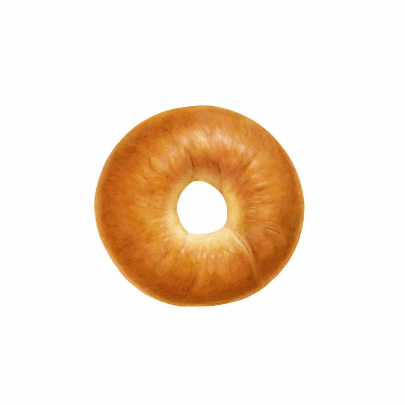 Flat plain bagel