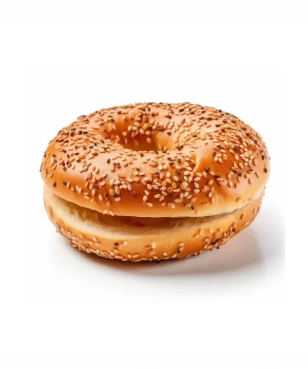 Flat sesame bagel2