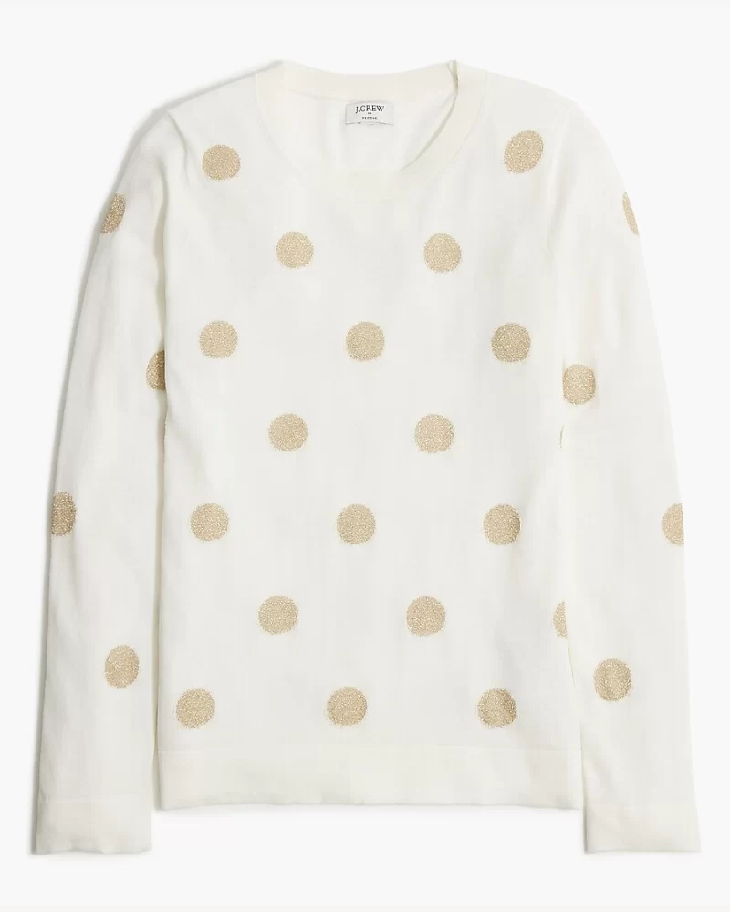 Metallic dot teddie sweater - image 2