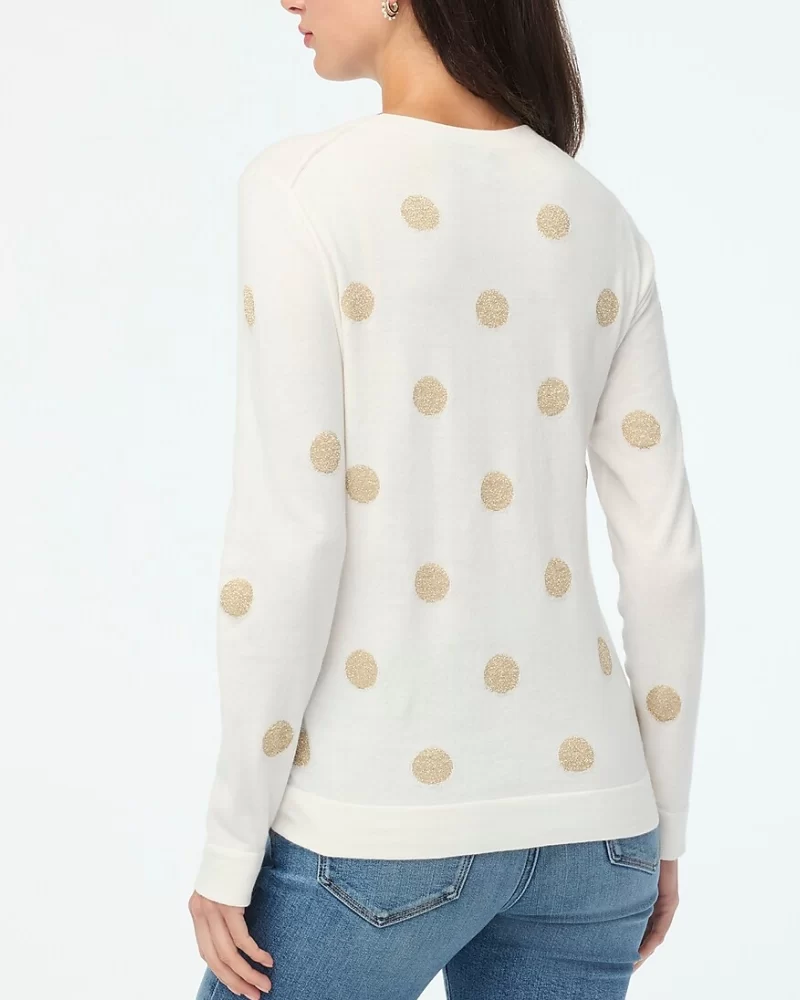 Metallic dot teddie sweater - image 4