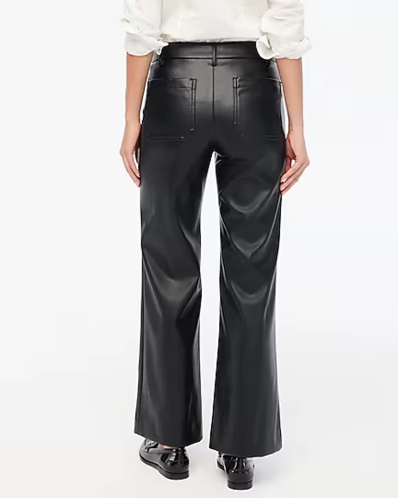 Lizzie high-rise patch-pocket faux-leather pant - image 3