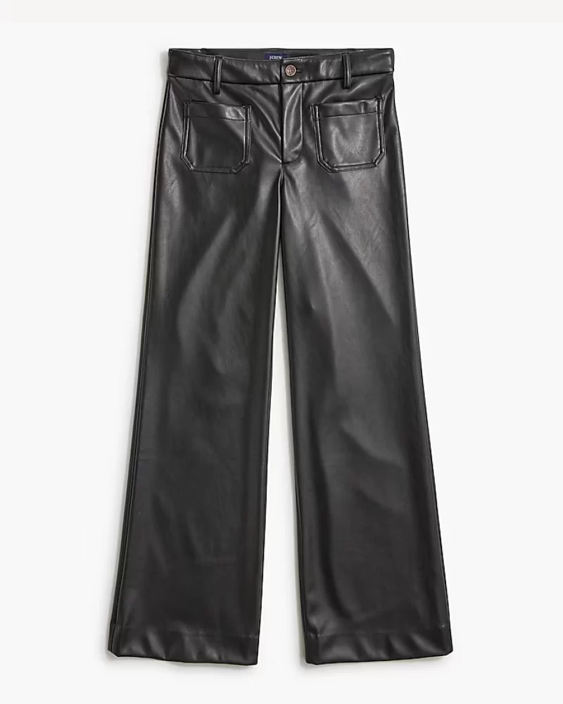 Lizzie high-rise patch-pocket faux-leather pant - image 5