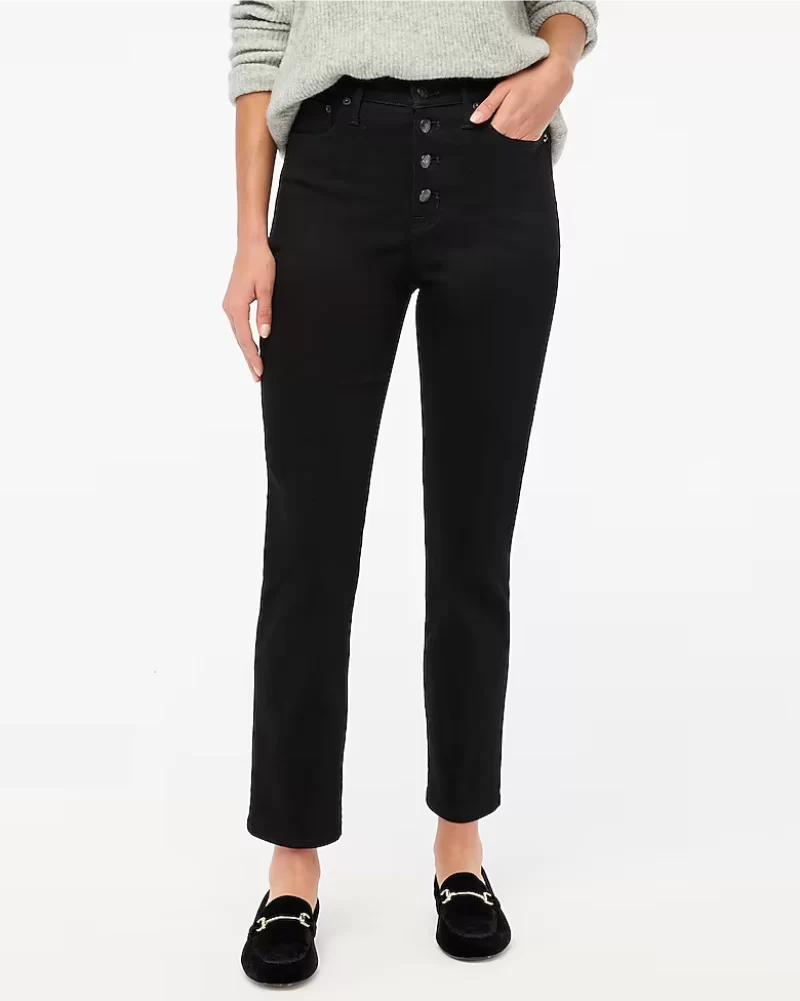 High-rise stovepipe jean in signature stretch+