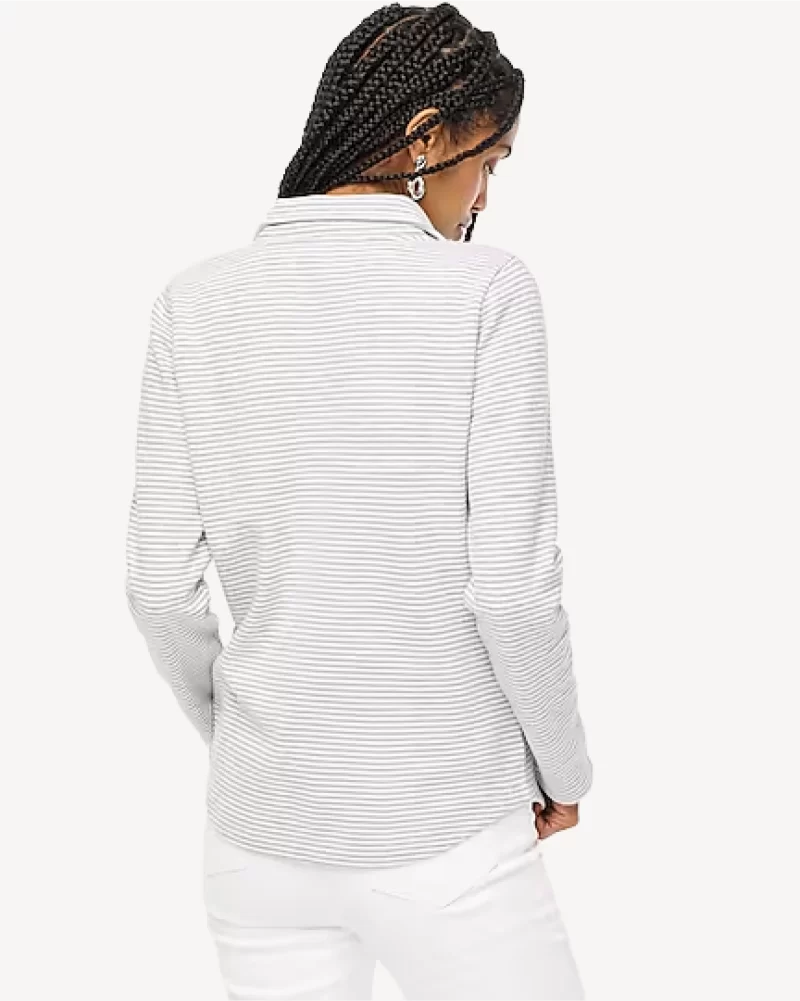 J. Crew Factory Striped terry half-zip pullover - Image 7