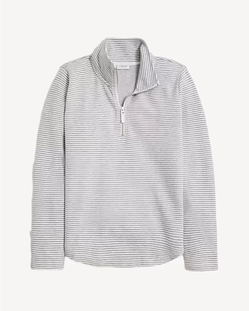 J. Crew Factory Striped terry half-zip pullover - Image 8