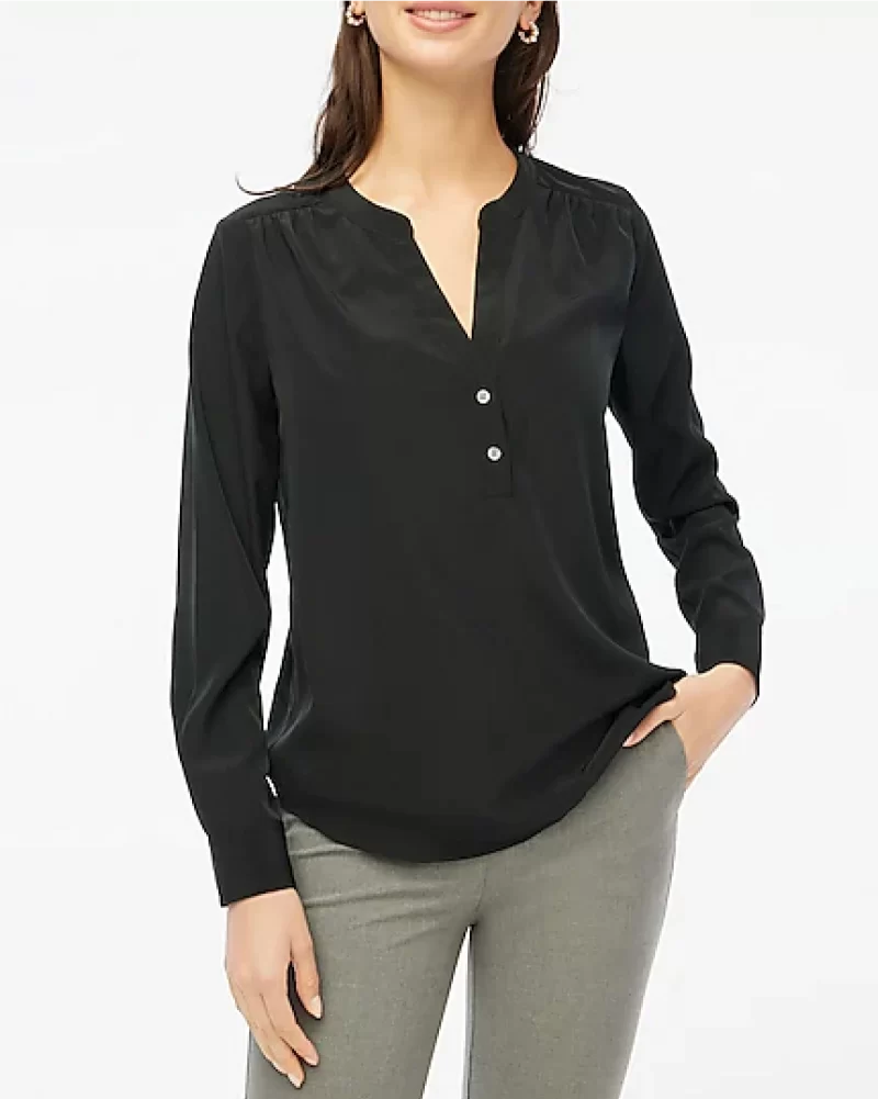 Popover placket blouse - image 6