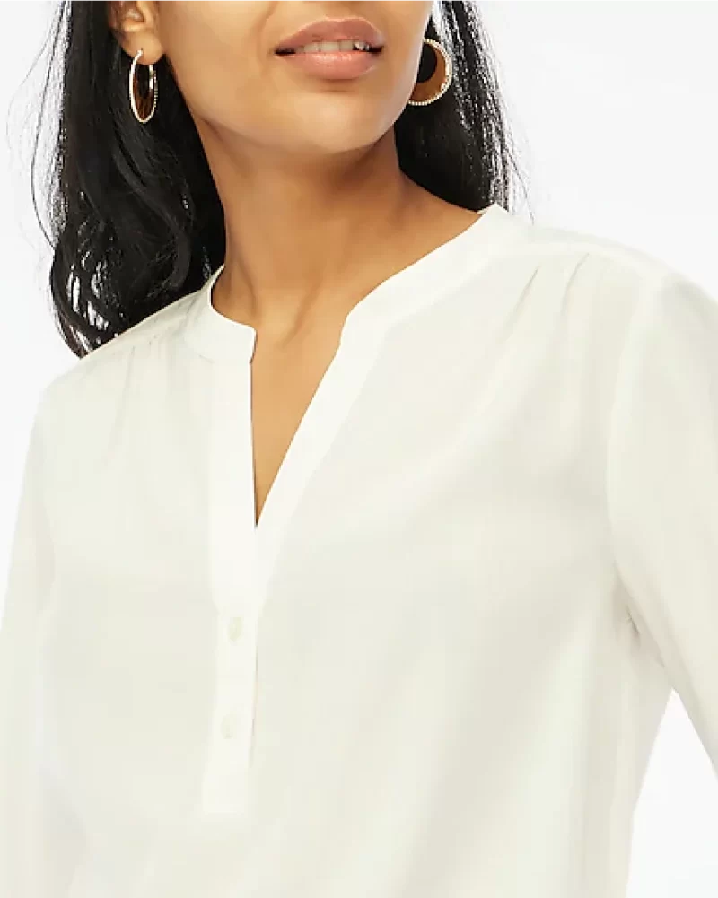 Popover placket blouse - image 2