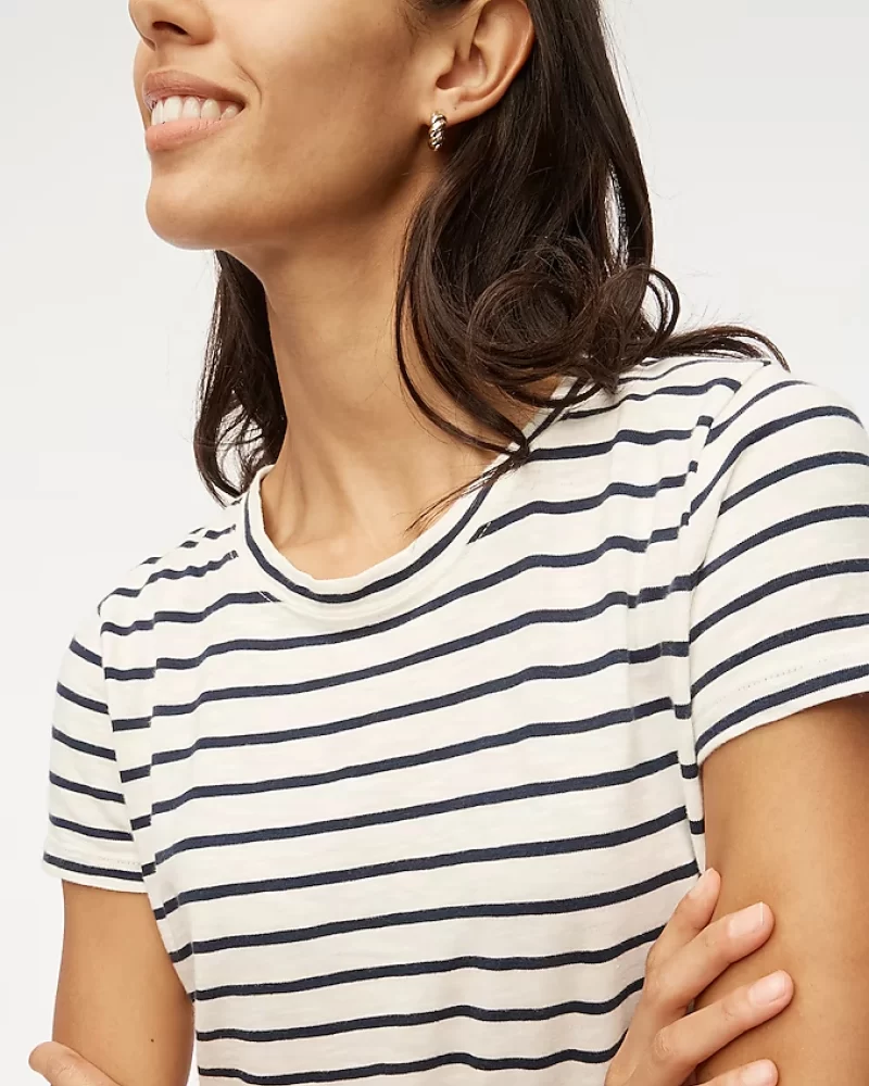 Striped girlfriend crewneck tee - image 2