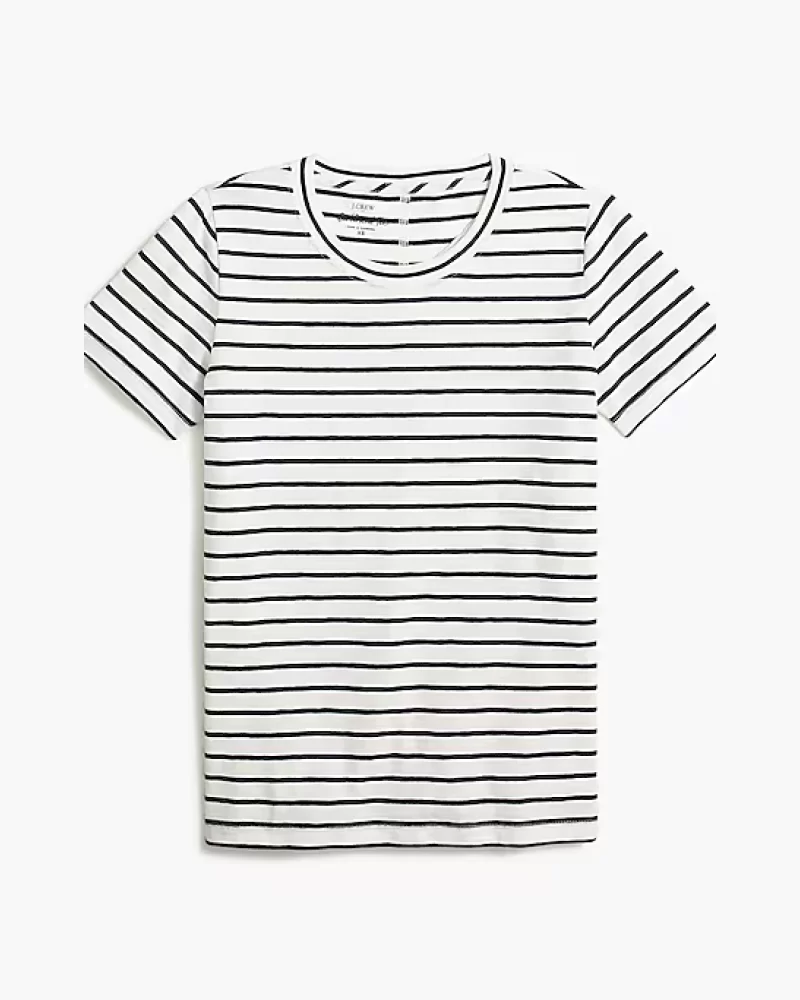 Striped girlfriend crewneck tee - image 4