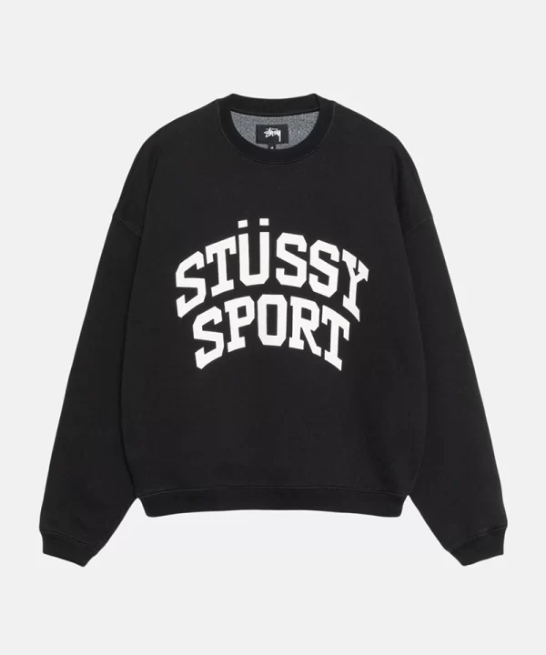 a black sweatshirt with white text