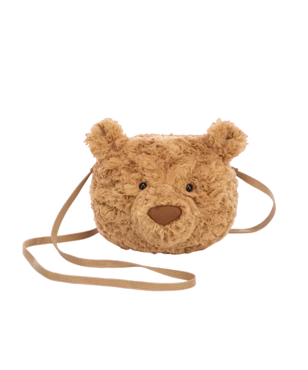 A brown teddy bear bag